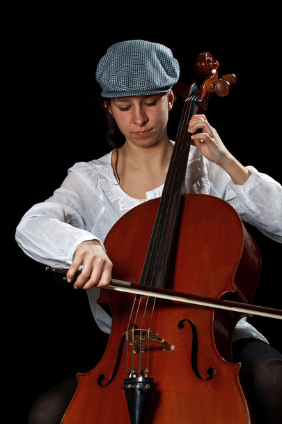 Young cellist - Фото, зображення