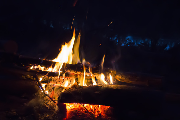 Lágy, elmosódott tűz láng szikra - Fotó, kép