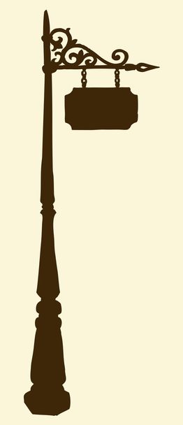 Street lantern. Vector sketch - Vector, Image