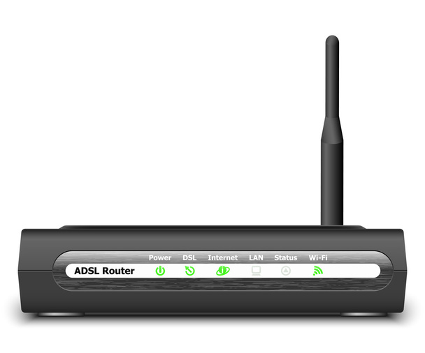 Icona router ADSL wireless. Illustrazione vettoriale
 - Vettoriali, immagini
