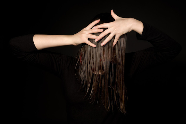 Girl with long hair - Foto, afbeelding