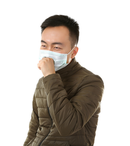 Un homme malade portant un masque
  - Photo, image