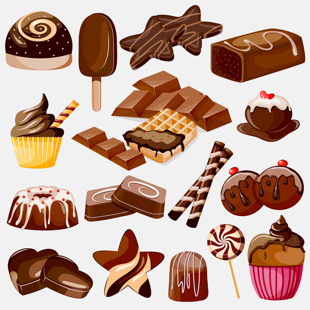 Assorted Chocolate Collection - Vector, Image