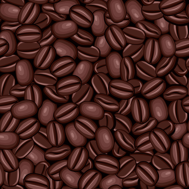 Bezešvé textury kávových zrn - Vektor, obrázek