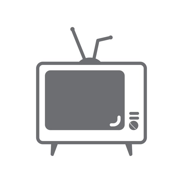 Ikona telewizji retro - Wektor, obraz