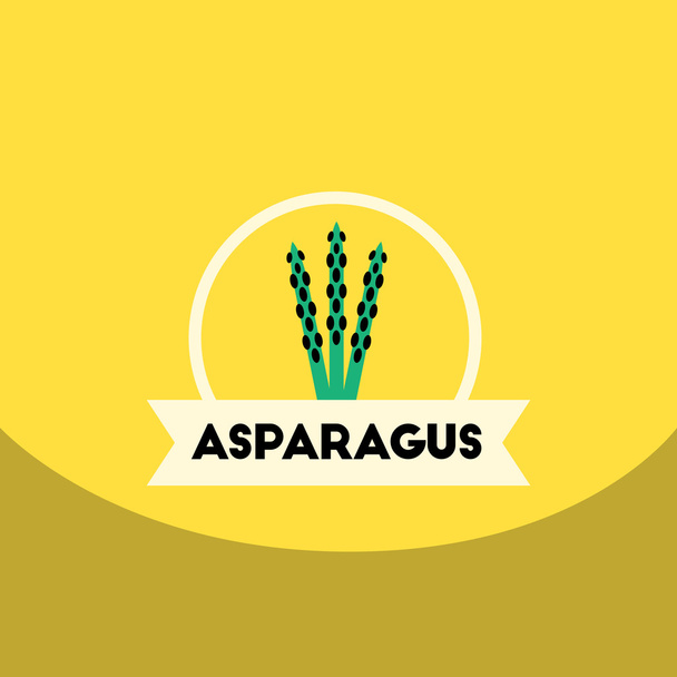 emblema di design piatto icona vettoriale collezione asparagi
 - Vettoriali, immagini