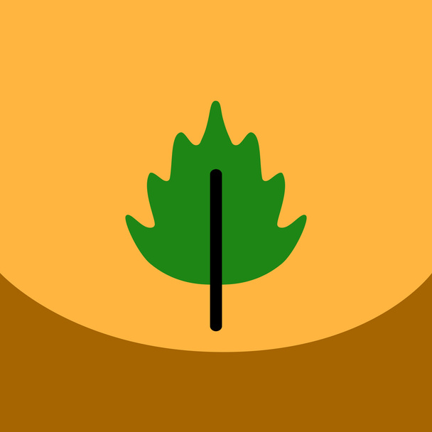 flat vector icon design collection leaf of tree - Vector, Image