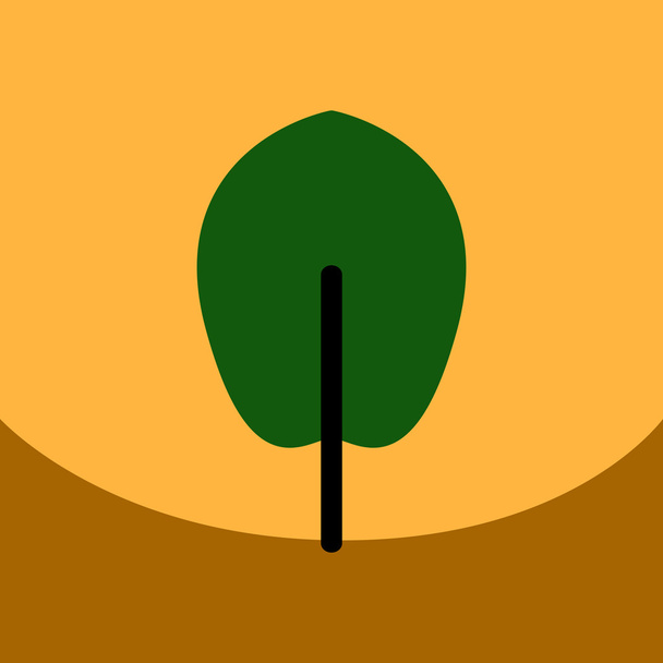 platte vector icon design collectie blad van de boom - Vector, afbeelding