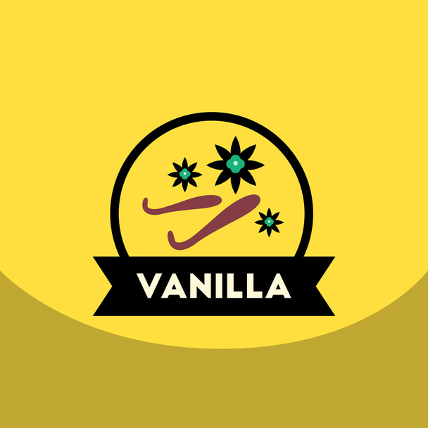 flat vector icon design collection Kitchenware seasoning vanilla - Vector, Image
