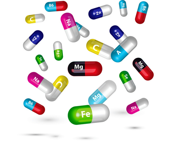 vitamin tabletták illusztráció - Fotó, kép