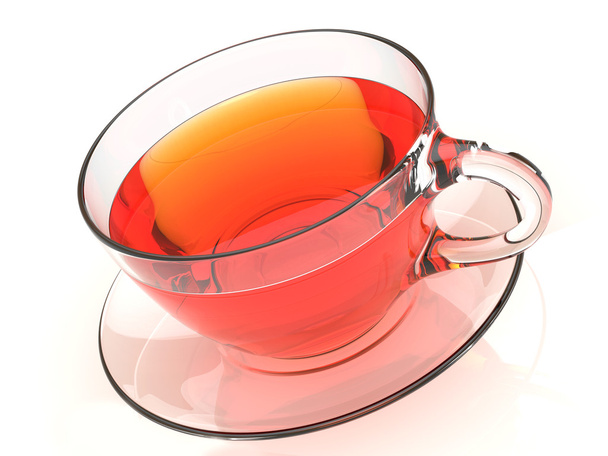 Tea cup on white  - Zdjęcie, obraz