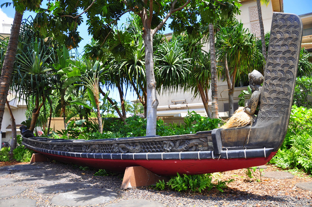 Nachbau eines hawaiianischen Kanus - Foto, Bild