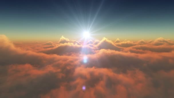 puesta de sol sobre nubes 4k
 - Metraje, vídeo