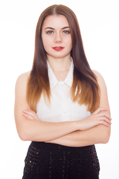 Young girl in a business suit - Photo, image