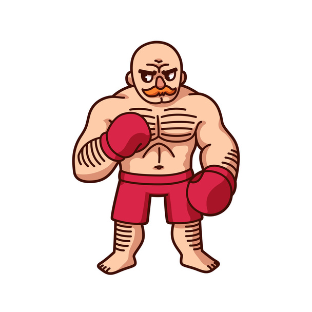 Cartoon boxer illustration - Vecteur, image