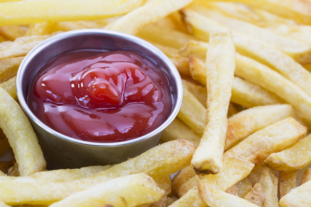 French Fries and Ketchup - Foto, imagen
