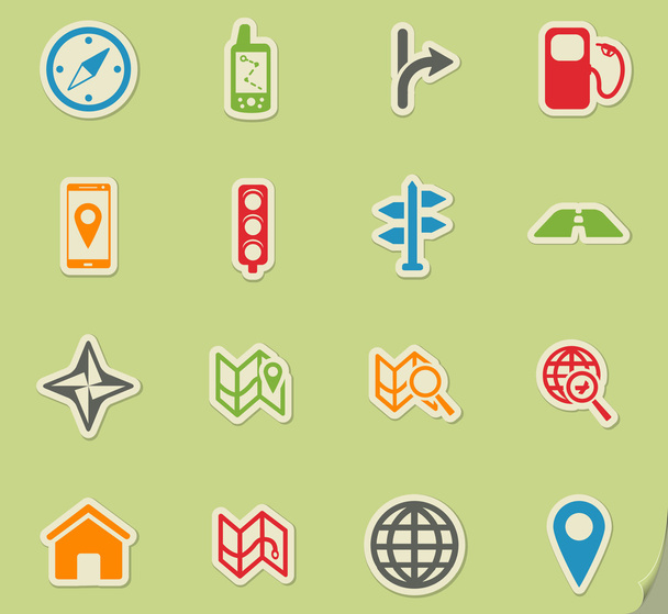 Navigation simply icons - Vector, Image