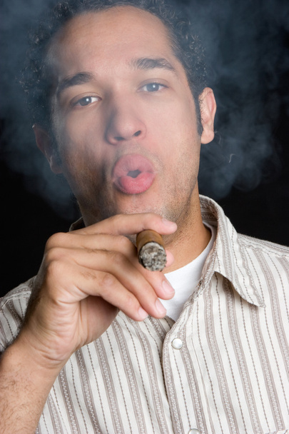 Man Smoking Cigar - Fotografie, Obrázek