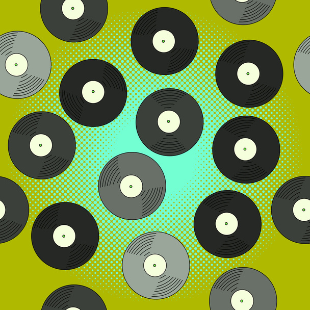Gramofone record Pop art vector
 - Vetor, Imagem