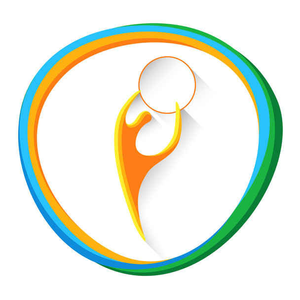 Artistic Gymnastics Athlete Sport Competition Icon - Vector, Image