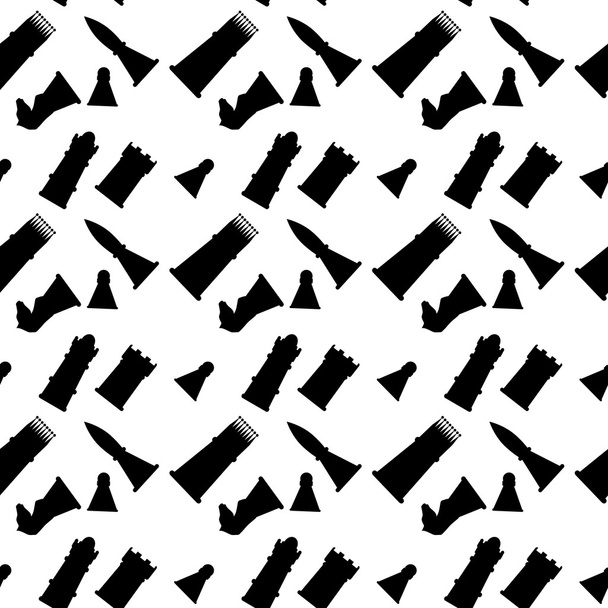 Figure di scacchi senza cuciture modello bianco nero
 - Vettoriali, immagini