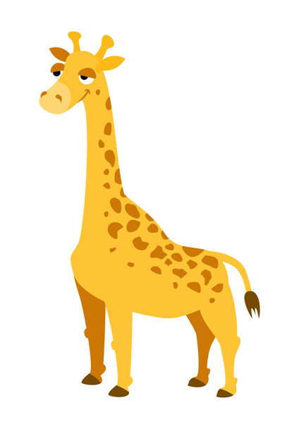 vektorové ilustrace legrační žlutá žirafa na bílém pozadí - Vektor, obrázek
