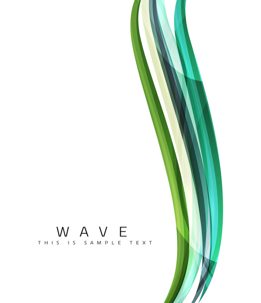 Colorful stripes wave composition, business template - Vector, Image