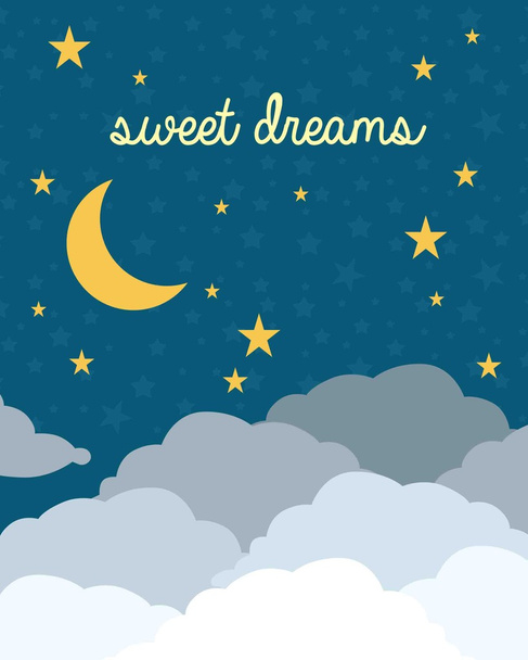 Sweet dreams card - Vector, Image