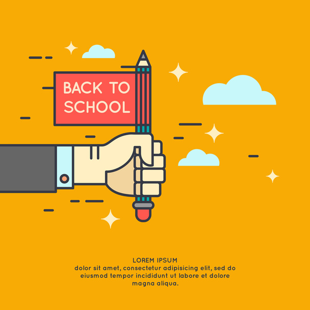 Poster Back to school. - Vector, Image
