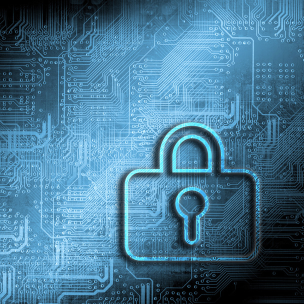 Internet turvallisuus liiketoiminnan tausta käsite sininen väri
 - Valokuva, kuva