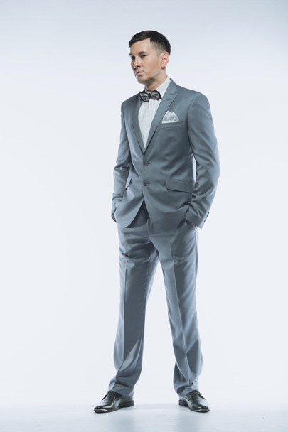 Portrait of a elegant handsome business man on white background - Zdjęcie, obraz