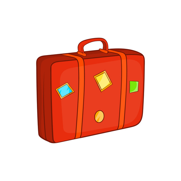 Suitcase icon, cartoon style - Vector, imagen