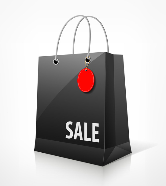 Bolso negro de compras en venta
 - Vector, Imagen