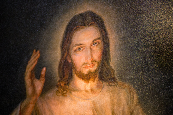 Detail des barmherzigen Jesusbildes - Foto, Bild