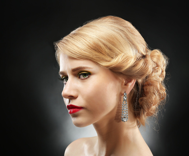 young woman with elegant hairstyle - Φωτογραφία, εικόνα