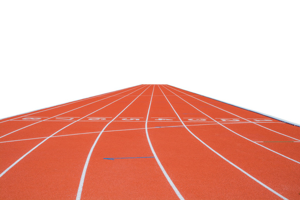 Running track on white background - Photo, Image