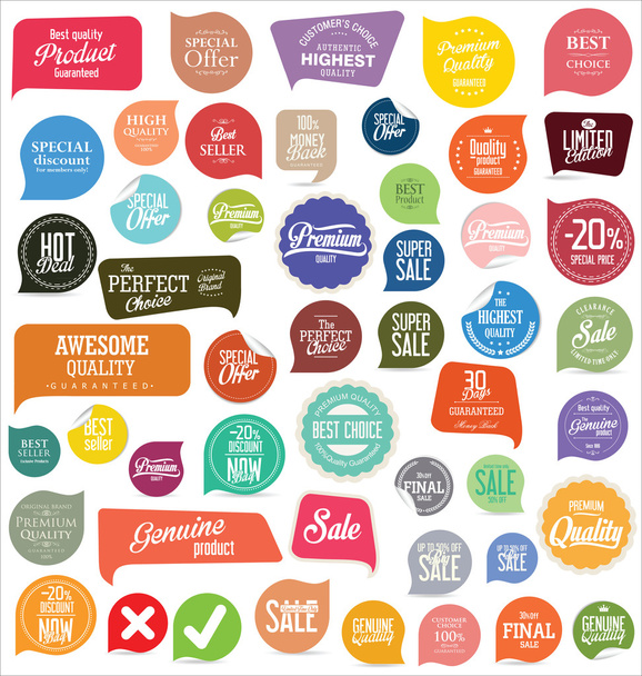 Modern badges and labels collection  - Vector, imagen