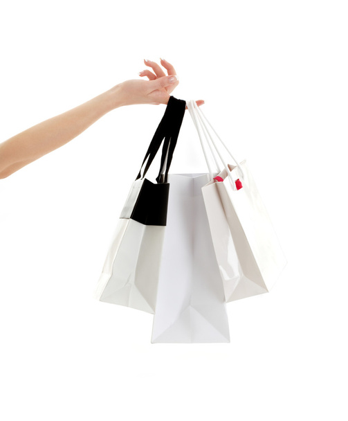 Hand with shopping bags - Foto, Imagem