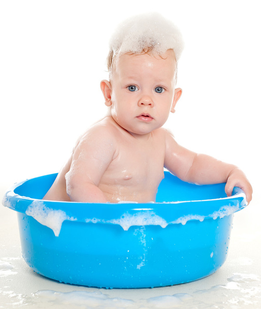 kid in the soap foam - Foto, immagini
