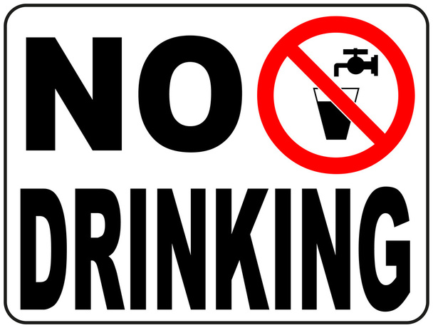 Not drinking water sign- vector Non-potable water - Vector, Image