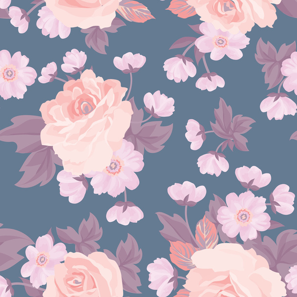 Floral seamless pattern  - Vector, Image