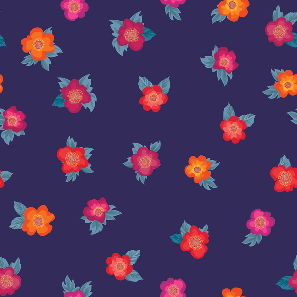Floral bouquet seamless pattern - Vector, afbeelding