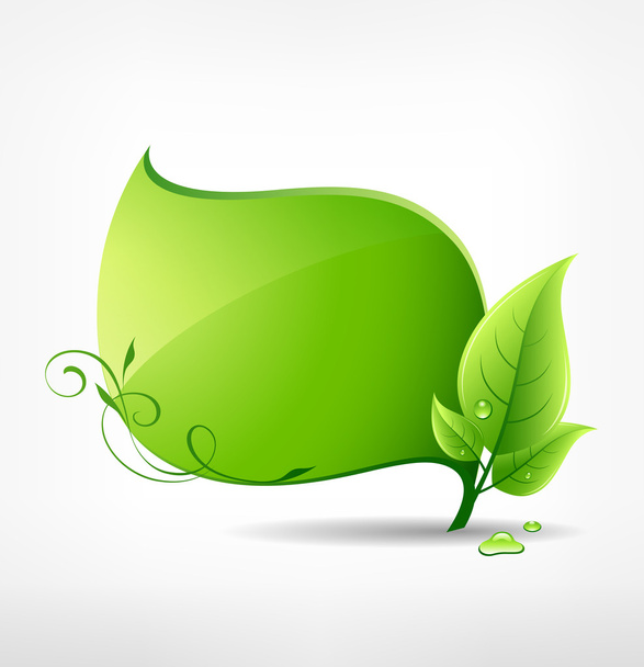 Zöld levél koncepcióterv ökológia - Vektor, kép