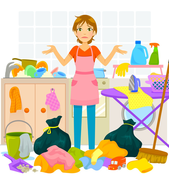 troppi lavori domestici
 - Vettoriali, immagini