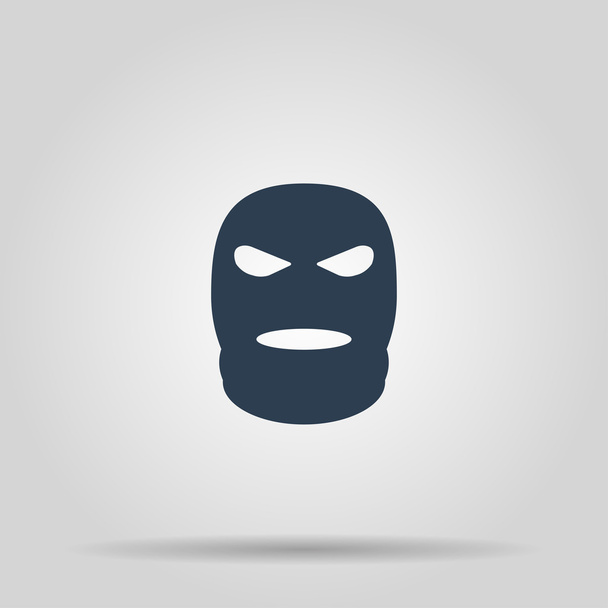 Balaclava terroristische militaire masker eenvoudige pictogram. - Vector, afbeelding