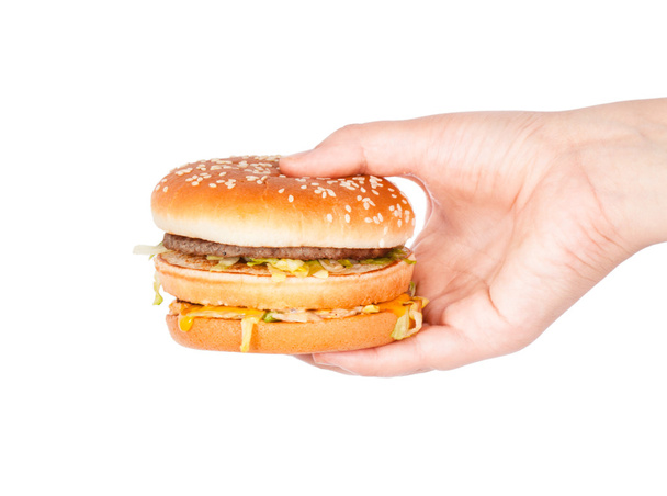 Burger rosto cheio com legumes
  - Foto, Imagem