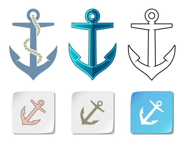 Anchor icons - Διάνυσμα, εικόνα