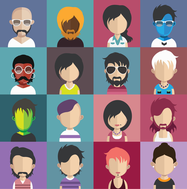 hombres y mujeres personajes avatar
 - Vector, Imagen