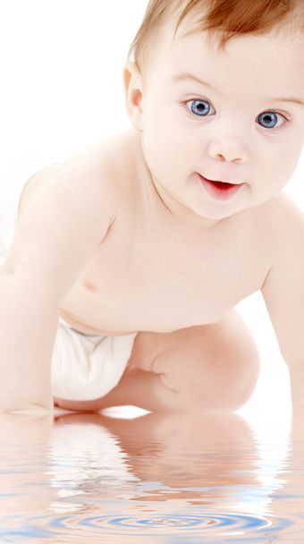 Portrait of crawling baby boy - Foto, Imagen