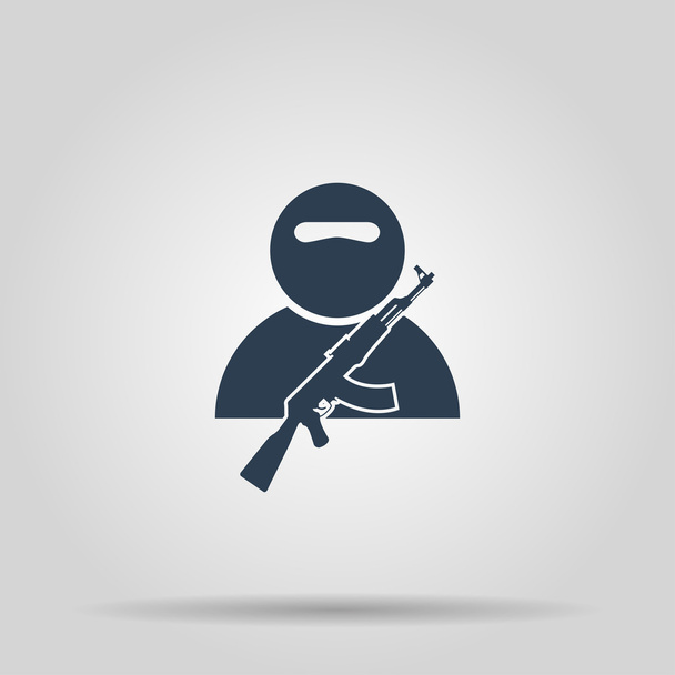 terrorist icon. Vector concept illustration for design - Vector, Image